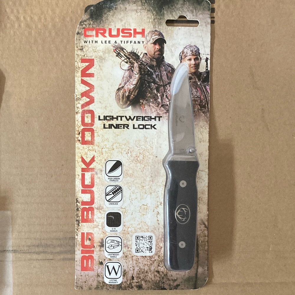 Cold Crush Black and Silver Liner Lock Knife